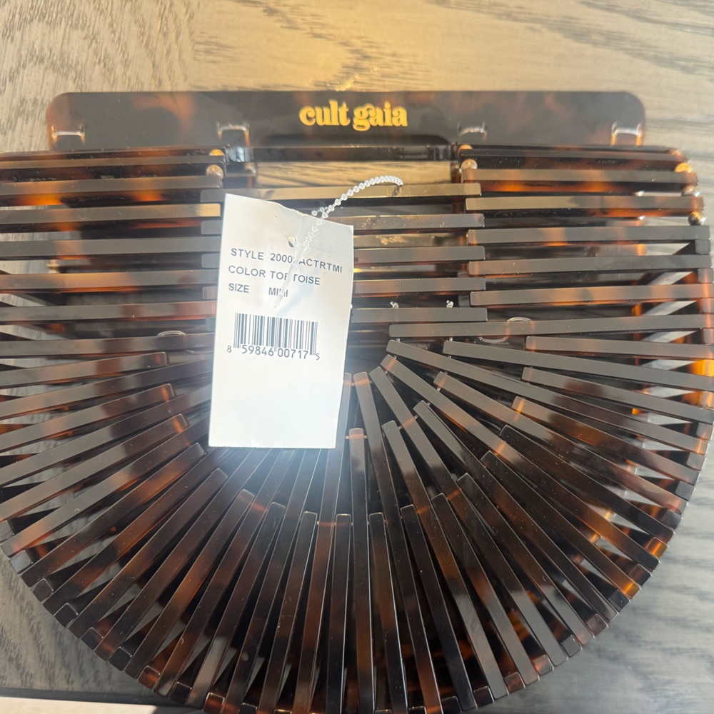 Cult Gaia Brown Acrylic Ark Bag